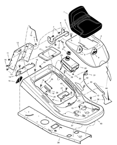 Chassis And Hood Diagram and Parts List for 309003X99A  Briggs and Stratton Lawn Tractor